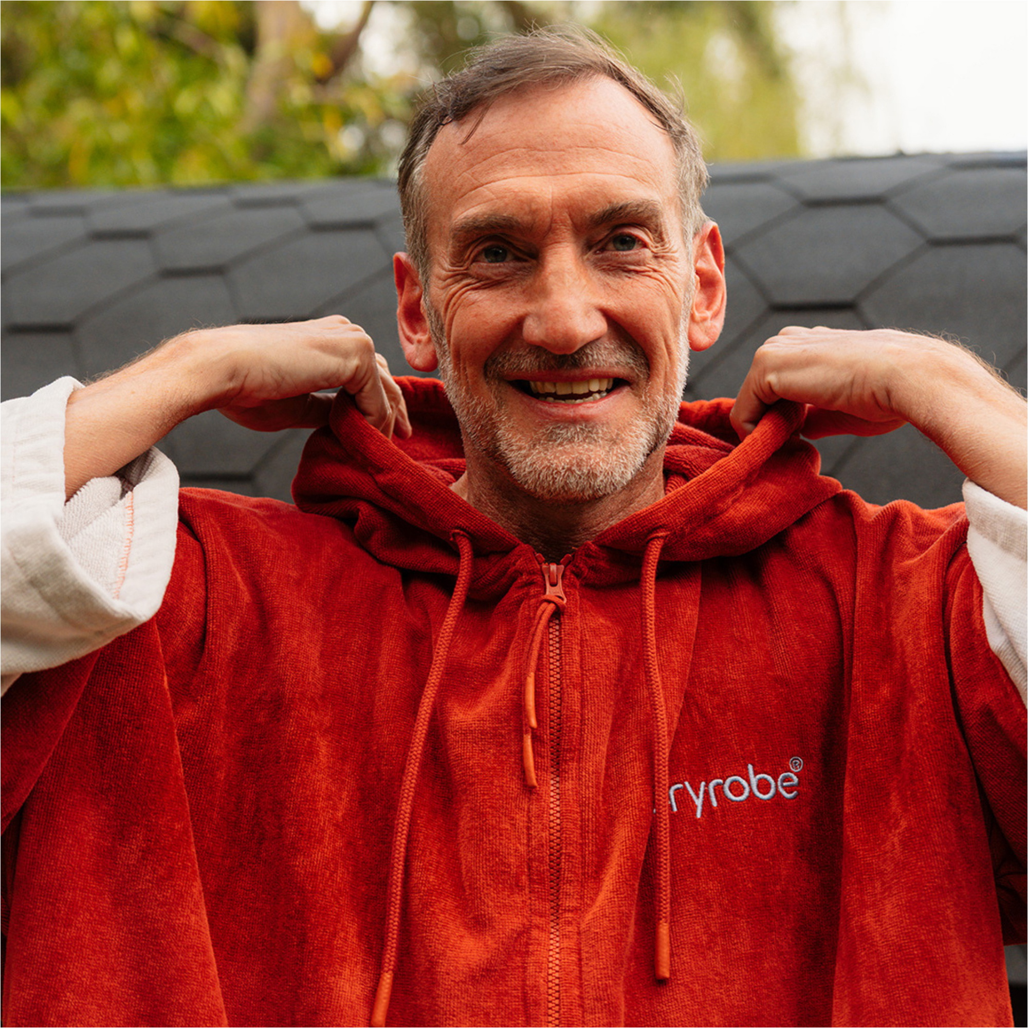 2026 Dryrobe Full-Zip Organic Towel Robe ORGANICFZTRBO - Burnt Orange